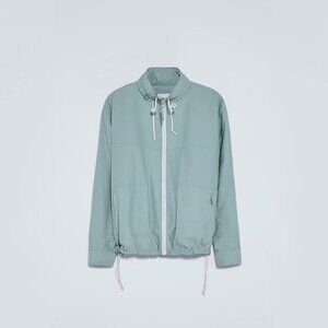 NWT Zara icy blue contrasting zipper jacket w/ concealable hood, M